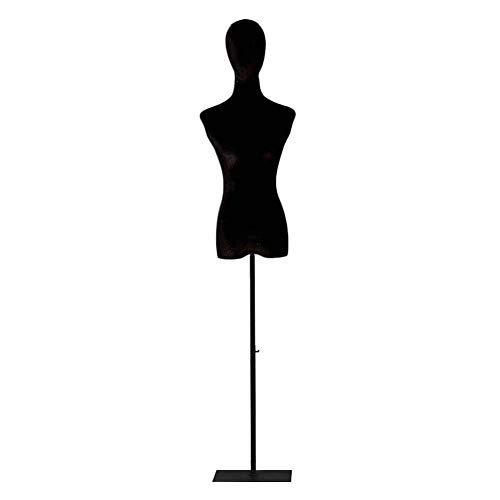 SHANYAYALI Tailor Dummy Mannequin höhenverstellbares Regal Bekleidungsgeschäft Regal Modell Schneiderpuppe (Schwarz, M) von SHANYAYALI