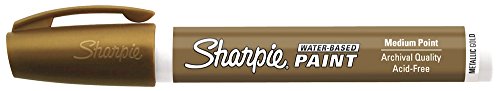 SHARPIE DYMO Water-Based Paint Marker Medium Point Or – Marker, Gold, Mehrfarbig, Mittel von SHARPIE