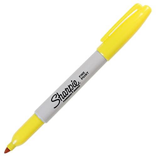 Sharpie Permanentmarker mit feiner Spitze, Gelb, 1 Stück von SHARPIE