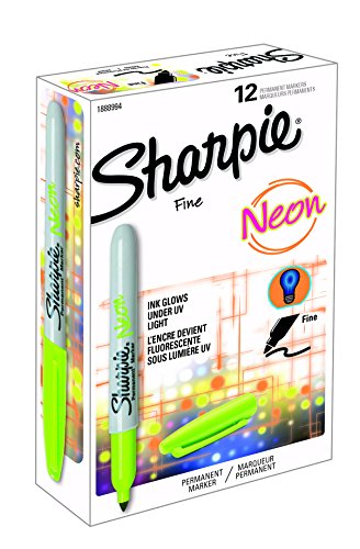 Sharpie 1888994 Permanent Marker, F, 12er Schachtel, neon grün von SHARPIE