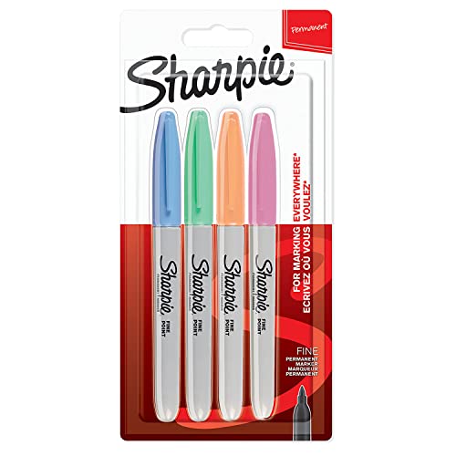 Sharpie Permanentmarker | feine Spitze | Pastel Farben | 4 Marker Stifte von SHARPIE