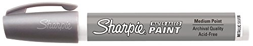 Sharpie DYMO Water-Based Paint Marker Medium Point Silber – Farbmarker (Silber, mehrfarbig, mittel) von SHARPIE