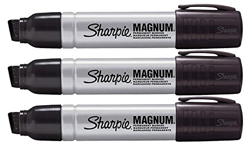 Sharpie Magnum Pro --Oversized Permanent Marker (4 Stück, schwarz) 3 Pack von SHARPIE