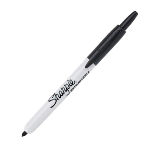 Sharpie 1 x einziehbarer Permanentmarker mit feiner Spitze, schwarze Tinte von SHARPIE