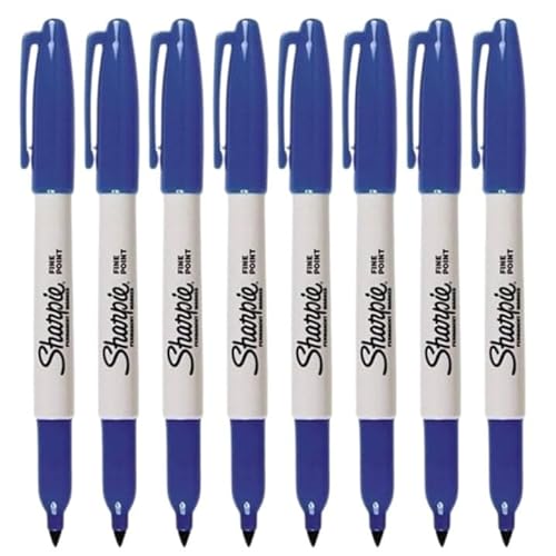 Sharpie Permanentmarker | feine Spitze | Blau | 8 Stück von SHARPIE