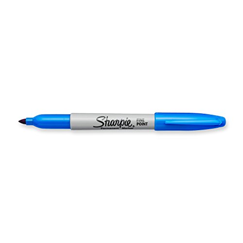 Sharpie Permanentmarker mit feiner Spitze, Technoblau, 1 Stück von SHARPIE