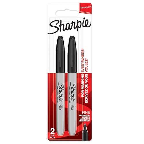 SHARPIE Permanent Marker | Marker Stifte mit feiner Spitze | schwarze Tinte | 2 Marker Stifte von SHARPIE