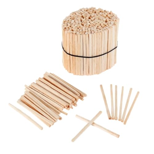 HolzstäBe FüR Das Kunsthandwerk 500 stücke/200 stücke Holz Sticks Spiel Stangen Natürliche Puzzle Diy Handwerk Mathematik Unterricht Pädagogisches Lernen Werkzeuge 42mm * 2mm Bastelmaterial Holz(500pc von SHBHWS