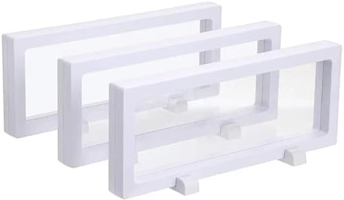 SHBHWS Transparente Schmuckschatulle Aus PE-Folie 3-teilige multifunktionale schwimmende Aufbewahrungsbox PE Film Display Box(18x7x2cm (White)) von SHBHWS