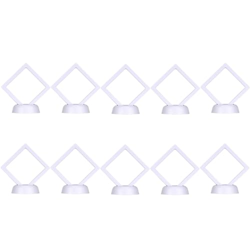 SHBHWS Transparente Schmuckschatulle Aus PE-Folie 5/10/20/30 Stück schwimmende Schmuckständer Aufbewahrungsbox PE Film Display Box(White 10PCS) von SHBHWS