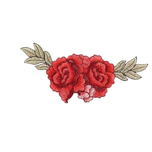 Stickerei Aufnäher 2 teil/satz Stickerei Rose Blume Patch Applikation Diy Handwerk for Jeans Hut Tasche Kleidung Zubehör Abzeichen Für Hochzeitskleider Dekoration(4-sew) von SHBHWS