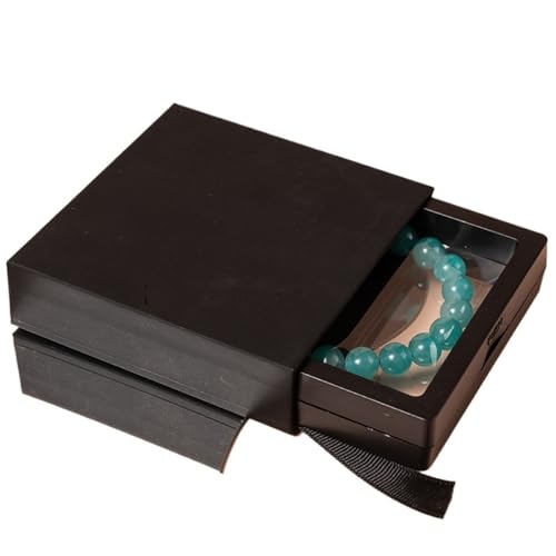 Transparente Schmuckschatulle Aus PE-Folie 2 stücke Schublade PE Film Schmuck Lagerung Box Candy Farbe Ring Anhänger Halskette Ohrring Armband Antioxidans Schmuck Display Zubehör PE Film Display Box(B von SHBHWS