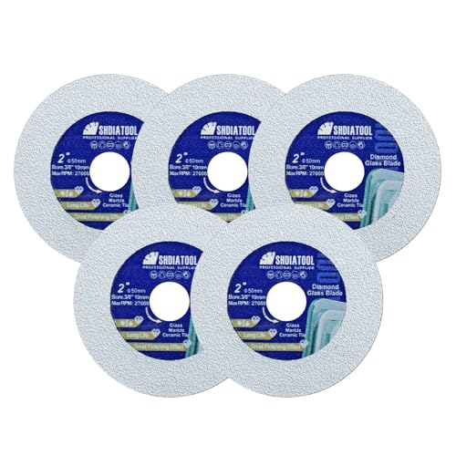 SHDIATOOL Diamant-Glas-Trennscheibe 50mm Sägeblatt, Ultradünne Trennscheibe für Fliese Keramik Porzellan Marmor 50mm(5 von Pack) von SHDIATOOL