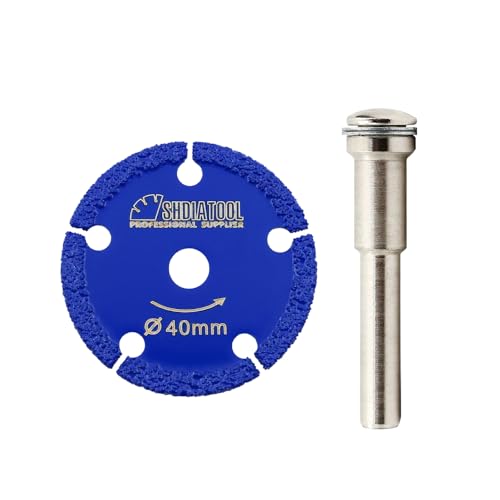 SHDIATOOL Diamant-Trennscheibe Sägeblätter mit 6MM Rundschaft 40MM Cut Off Rad Metallschneider für Stahlrohr Eisen Rebar Schleifscheibe von SHDIATOOL