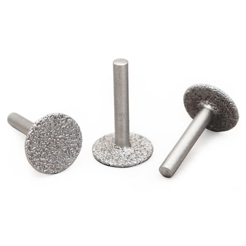 SHDIATOOL Diamant-Trennschleifscheibe mit 3pcs 6mm Schaft 25mm zum Trennen Schleifen und Gravieren Stein Vakuum gelötet Sägeblatt 3pcs von SHDIATOOL