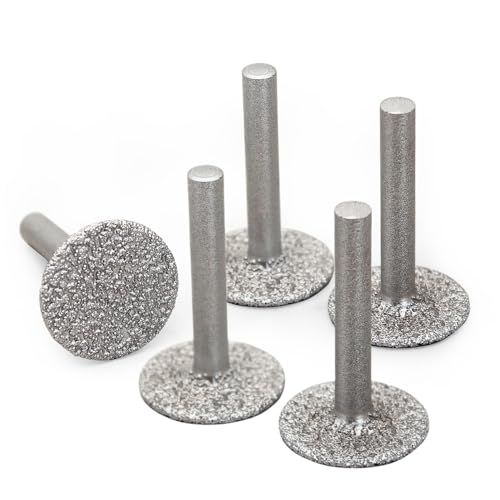 SHDIATOOL Diamant-Trennschleifscheibe mit 5pcs 6mm Schaft 25mm zum Trennen Schleifen und Gravieren Stein Vakuum gelötet Sägeblatt 5pcs von SHDIATOOL