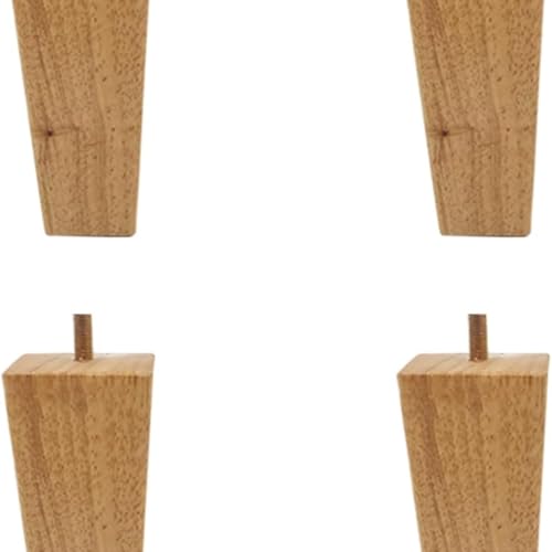 Möbelbeine, 4er-Pack Sofabeine, Holzmöbelbeine, M8-Schrauben, Ersatzmöbelbeine for Bett, Schrank, Stuhl, Schrank, Sessel, Heimwerker-Sofabeine von SHEDIE