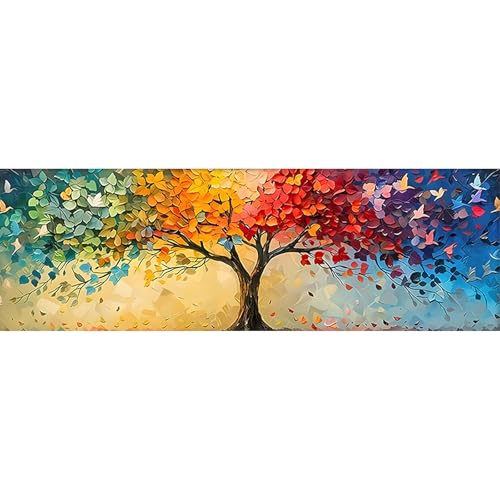 SHEGZHUC 110x50cm Diamond Painting Baum des Lebens Vier Jahreszeiten Baum Diamond Painting Lebensbaum Diamond Painting Groß XXL Diamant Malerei Kunst Stickerei Kreuzstich Bilder Geschenk Wand Dekor von SHEGZHUC