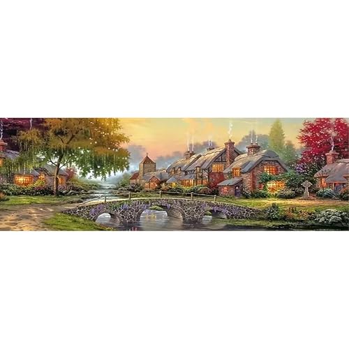 SHEGZHUC 110x50cm Diamond Painting Landschaft Diamond Painting Landhaus Europäisch Diamond Painting Groß XXL Diamant Malerei Kunst Stickerei Kreuzstich Bilder Geschenk Wanddekoration von SHEGZHUC