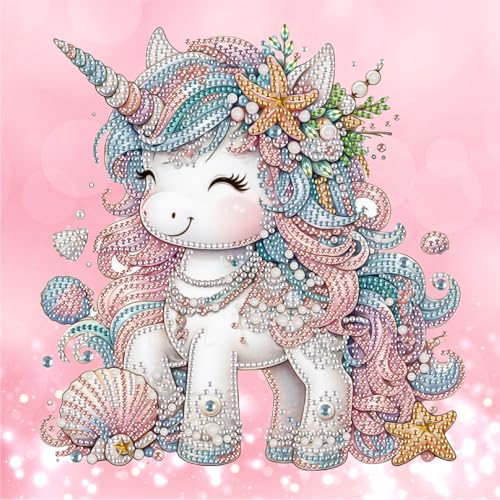 SHEGZHUC 30x30cm Diamond Painting Einhorn Pferde Rosa Diamond Painting Strass Special Diamond Painting Spezialsteine Diamant Malerei Kunst Stickerei Kreuzstich Bilder Geschenk Wanddekoration von SHEGZHUC