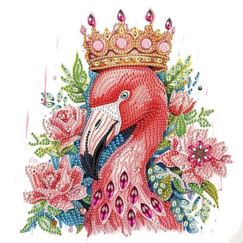 SHEGZHUC 30x30cm Diamond Painting Flamingo Vogel Diamond Painting Strass Special Blumen Diamond Painting Spezialsteine Diamant Malerei Kunst Stickerei Kreuzstich Bilder Geschenk Wanddekoration von SHEGZHUC