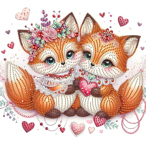 SHEGZHUC 30x30cm Diamond Painting Fuchs Strass Diamond Painting Strass Special Tiere Diamond Painting Spezialsteine Diamant Malerei Kunst Stickerei Kreuzstich Bilder Geschenk Wanddekoration von SHEGZHUC