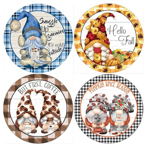 SHEGZHUC 4 Pack Diamond Painting Wichtel Kaffee 30x30cm Diamond Painting Küche Kaffee Trinken Gnome Zwerge Küchenmotiv Diamant Malerei Kunst Stickerei Kreuzstich Bilder Geschenk Wanddekoration von SHEGZHUC