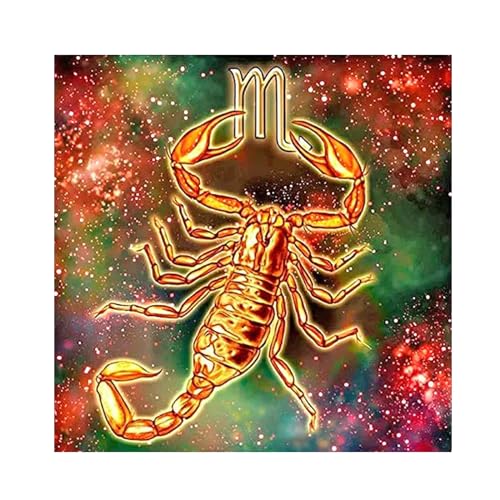 SHEGZHUC 40x40cm Diamond Painting Sternzeichen Skorpion Diamond Painting Tiere 5D Diamant Painting Sternzeichen Skorpion Stickerei Kreuzstich Diamant Malerei Kunst Bilder Geschenk Wanddekoration von SHEGZHUC