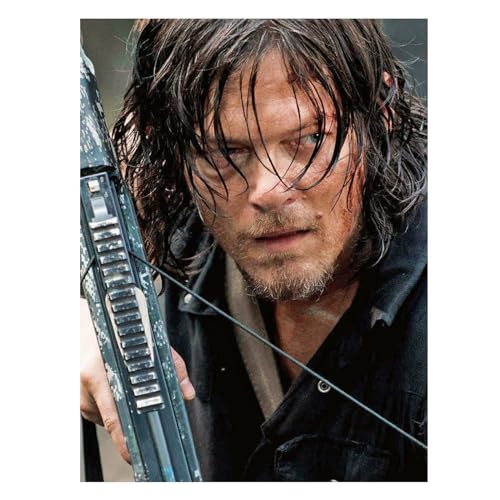 SHEGZHUC 40x50cm Diamond Painting Daryl Dixon Diamond Painting The Walking Dead Diamond Painting Zombie Filmposter Diamant Malerei Kunst Stickerei Kreuzstich Bilder Geschenk Wanddekoration von SHEGZHUC