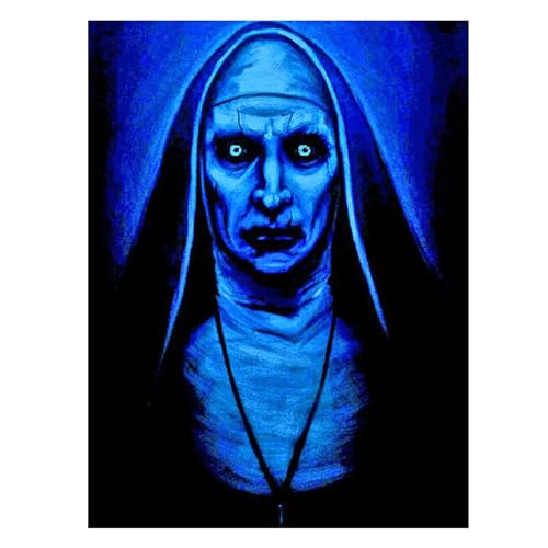 SHEGZHUC 40x50cm Diamond Painting Nonne Diamond Painting Halloween Hexen Zauberin Diamond Painting Horror Gothic Totenkopf Frau Diamant Malerei Kunst Stickerei Kreuzstich Bilder Geschenk Wand Dekor von SHEGZHUC