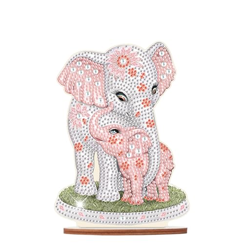 SHEGZHUC Diamond Painting Ornamente Diamond Painting Tisch Deko Diamond Painting Elefant Diamant Painting Bilder Elefant Niedliche Tiere Diamant Malerei Kunst Stickerei Kreuzstich Geschenk von SHEGZHUC