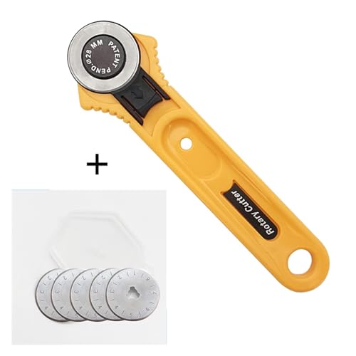 Rollschneider, 45/28mm Patchwork Roller Cutter for Tuch Schneiden Stoff Papier Leder Handwerk Stoffe Dreh Rad Messer DIY Nähen zubehör(3) von SHEHUALI