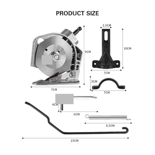 Rollschneider, Elektrische Bohrmaschine, um Tuch Schere Hand-gehalten Leder Tuch Schneiden Maschine Klinge Kleidung Teppich Stoff Cutter Elektrische Schere(Wth Extra Blade) von SHEHUALI