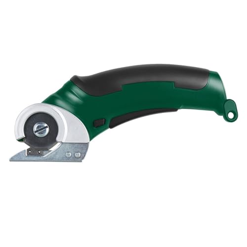 Rollschneider, Elektrische Schere Wiederaufladbare Akku-elektrische Cutter Schere for Karton Leder Stoff Scrapbook Teppich Elektrische Rotary Cutt(Green) von SHEHUALI