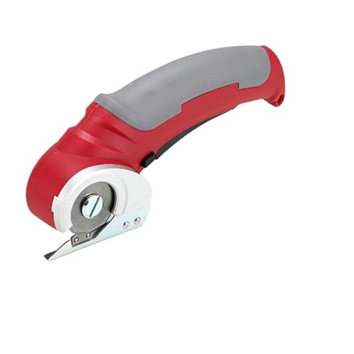 Rollschneider, Schnurloser elektrischer Scherenschneider, kleine USB-Schere for Schneiden von Stoffkarton(Rood) von SHEHUALI