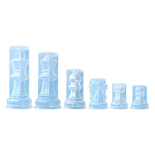 Silikon-Schachfiguren-Formen, Schachharzform-Set, Schachbrettspiel, Silikonmaterial, Handarbeitszubehör für Handwerk, Schach, Silikonformen für Epoxidharz von SHENGANG