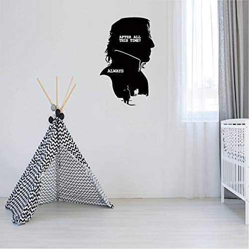 Severus Snape (Severus Snape) Kinderzimmer Vinyl Wandaufkleber Silhouette Zitat Verfügbar Für Modern House Dezember 35X57Cm von SHENGWW