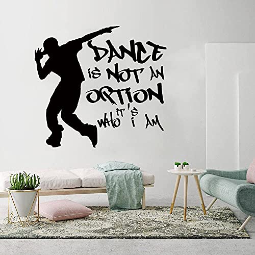 Wandaufkleber Cool Street Dance Hip Hop Jungenzimmer Kinderzimmer Break Dance Motivationsabziehbilder Schlafzimmer Vinyl Dekoration 70X56Cm von SHENGWW