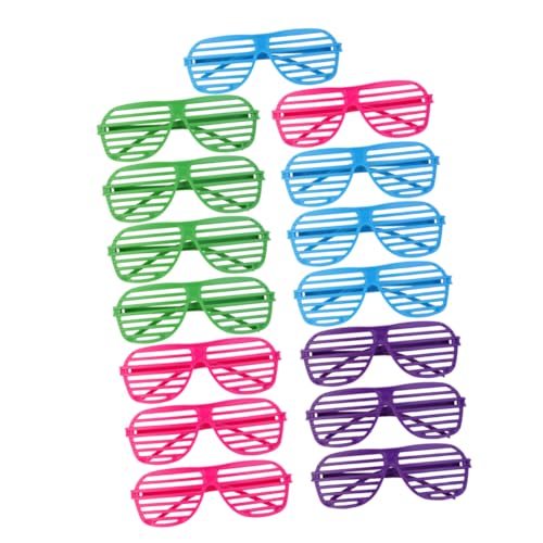 SHERCHPRY 15 Stk bunte partybrillen Sonnenbrille für den Abschlussball Shutter-Brille Abschlussball-Sonnenbrille übergroße Brille Neonbrille leuchtbrillen lustige partybrillen lustige Brille von SHERCHPRY