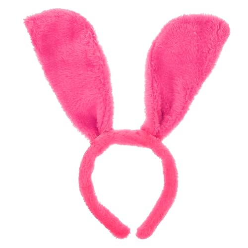 SHERCHPRY 1Stk Stirnband mit Tierohren Make-up-Stirnband Ohren Kostüm Hasenohr Muff halloween haarreif halloween headband Stirnband für Tanzpartys Haare tragen Plüschstoff Rosy von SHERCHPRY