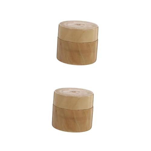 SHERCHPRY 2 Stck. schmuckschatulle aus holz schmuck aufbewahrungsbox jewelry storage box Holzbox für Deckel Karte Ringbehälter aus Holz Schmuckbehälter für Frauen Beige von SHERCHPRY