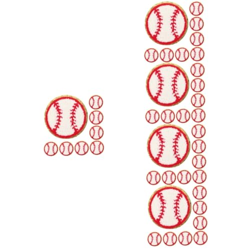 SHERCHPRY 5 Sätze Stoffaufnäher Mit Baseball-muster Bastelzubehör Flicken Für Haushaltskleidung Zarte Kleiderflicken Austauschbare Fellflecken Kleidung Liefert Handtuchleine 15 Stück * 5 von SHERCHPRY