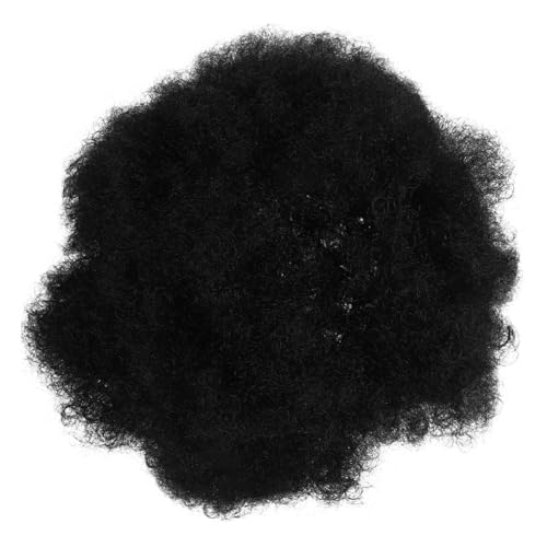 SHERCHPRY Herren-afro-perücke, Lockig, Schwarz, Kurze Perücken, Ausgefallenes, Lustiges 70er-jahre-disco-kostüm, Halloween-party-zubehör, Unisex-erwachsene, Haar, Lustiges Kostüm von SHERCHPRY