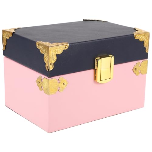 SHERCHPRY Kasten Aufbewahrungsbox Schatzkiste Charme-Stifte Trichter Tür Taschenstifte waschbare Halterung schmuckkästchen holzbox schmuckschatulle aus holz kleiner Schmuck-Organizer Metall von SHERCHPRY