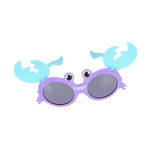 SHERCHPRY Lustige Brille Kind Sonnenbrille Pool-party-gläser Hawaiianische Partybrille Luau Partybrille Krabben-party-gläser Krabbengläser Strandsonnenbrille Cosplay-party-brille Violett von SHERCHPRY