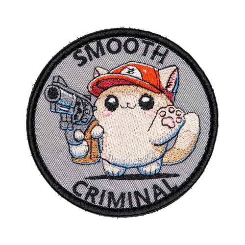 SHEVRONESS Smooth Criminal Tactical Funny Moral Patch für Hüte, Westen, Jeans, Rucksäcke, alle Kleidung und Ausrüstung, sehr langlebig und unglaublich resistent gegen Verblassen und Reißen von SHEVRONESS