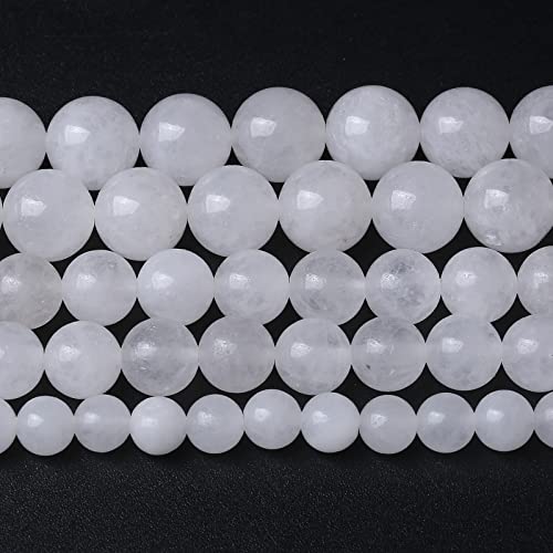 6 mm, 60 Stück Naturstein-Perlen, weiße Jade, lose Perlen für Schmuckherstellung, DIY-Armbänder 6 mm, 60 Stück Naturstein-Perlen, weiße Jade, lose Perlen für Schmuckherstellung, DIY-Armbänder von SHFJASBNUMG