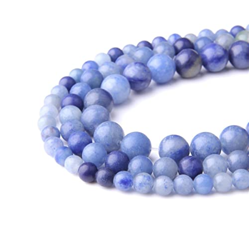 Naturstein, 8 mm, blaue Spitze, glatt, rund, lose Perlen, Energie-Edelstein, DIY, für Schmuckherstellung, Armband, Halskette, 1 Strang, 38,1 cm Naturstein, 8 mm, blaue Spitze, glatt, rund, lose Perlen, Energie-Edelstein, DIY, für Schmuckherstellung, Armband, Halskette, 1 Strang, 38,1 cm von SHFJASBNUMG