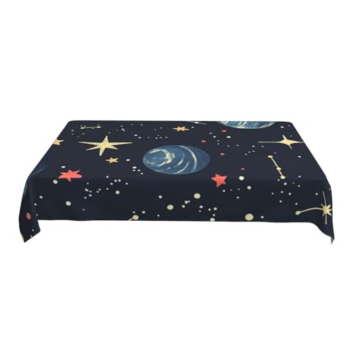 SHFJASBNUMG Bunte Galaxie-Tischdecke, bunte Galaxie-Tischdecke, Universum, Esstisch, Abdeckung für Esszimmer, Küche, Partys, 152 x 228 cm von SHFJASBNUMG