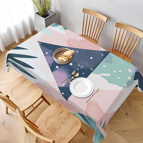 SHFJASBNUMG Schlichte Tischdecke mit Blättern, abstrakte Tischdecke für Party, Abendessen, 152 x 228 cm von SHFJASBNUMG